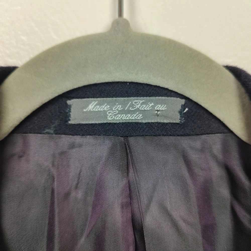 Saks Fifth Avenue Loro Piana 100% Worsted Camel Hair Blazer Men 42L Black Jacket